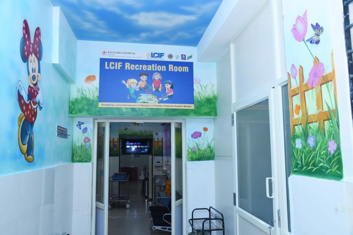 CHILDREN CANCER REC ROOM CONSTRUCTED BY L C MANIPAL FOR DONATION OF L C I F 