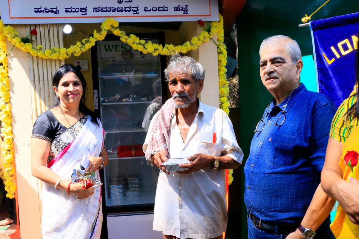 COMMUNITY FRIDGE DONATED BY  L C MANIPAL IN THE K M C HOSPATEL LAST 7 YEARS 